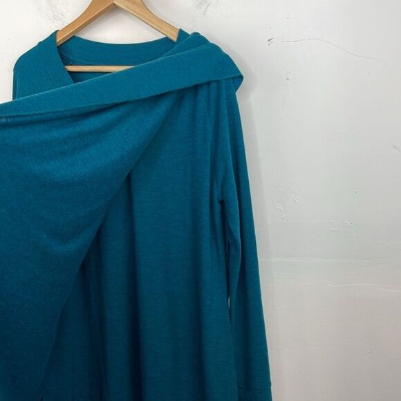Soft Surroundings Teal Madeline Tunic light sweater long sleeve size Small - Picture 4 of 14